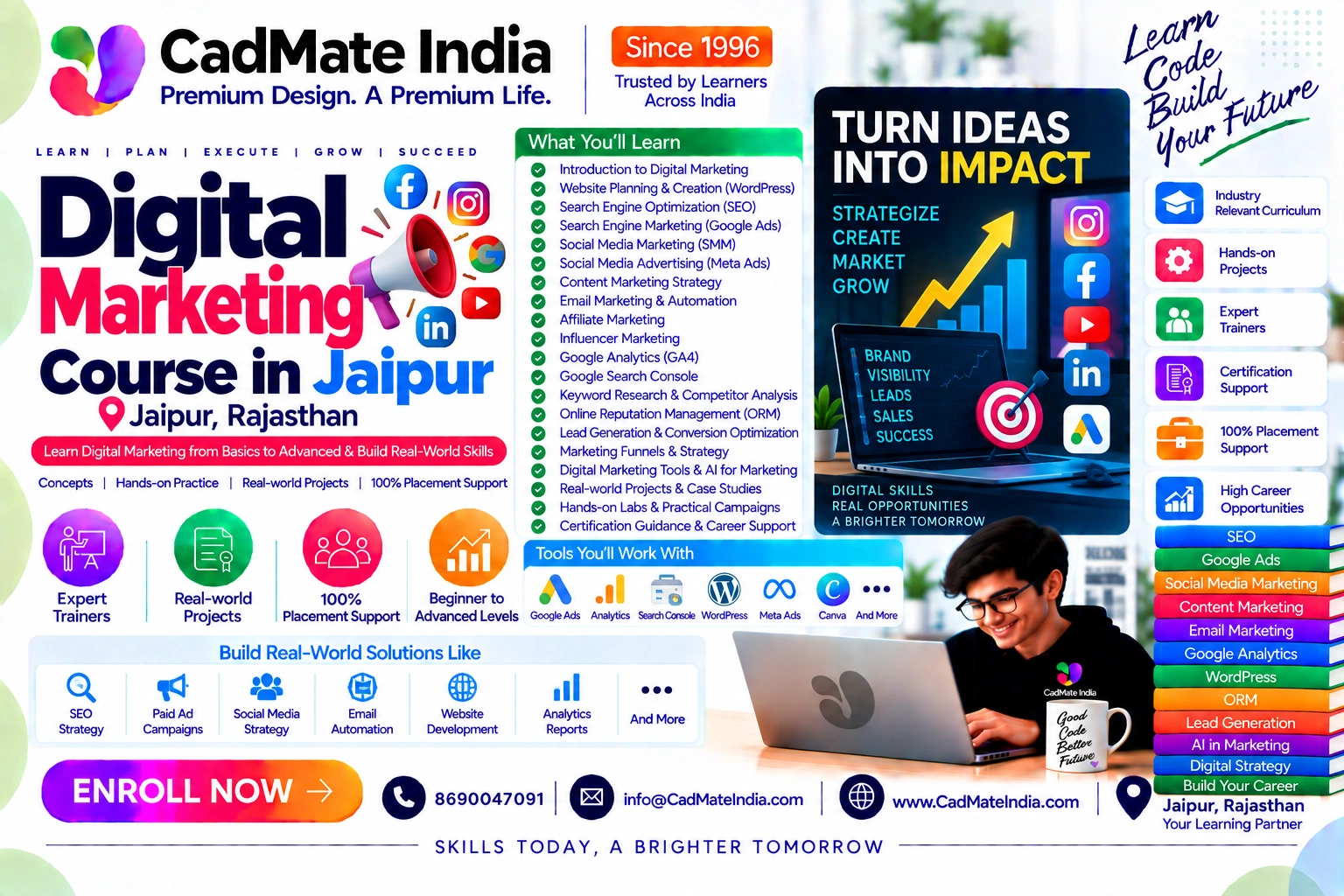 Digital Marketing course in Jaipur at CadMate India